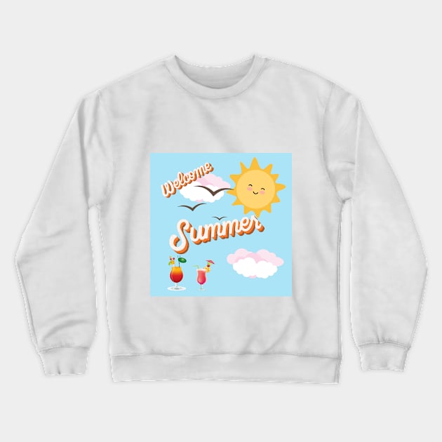 summer time Crewneck Sweatshirt by M&M creation